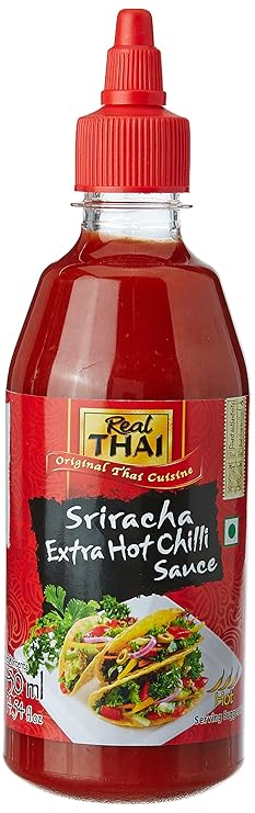 Real thai Sriracha Extra Hot Chilli Sauce, 430 ml